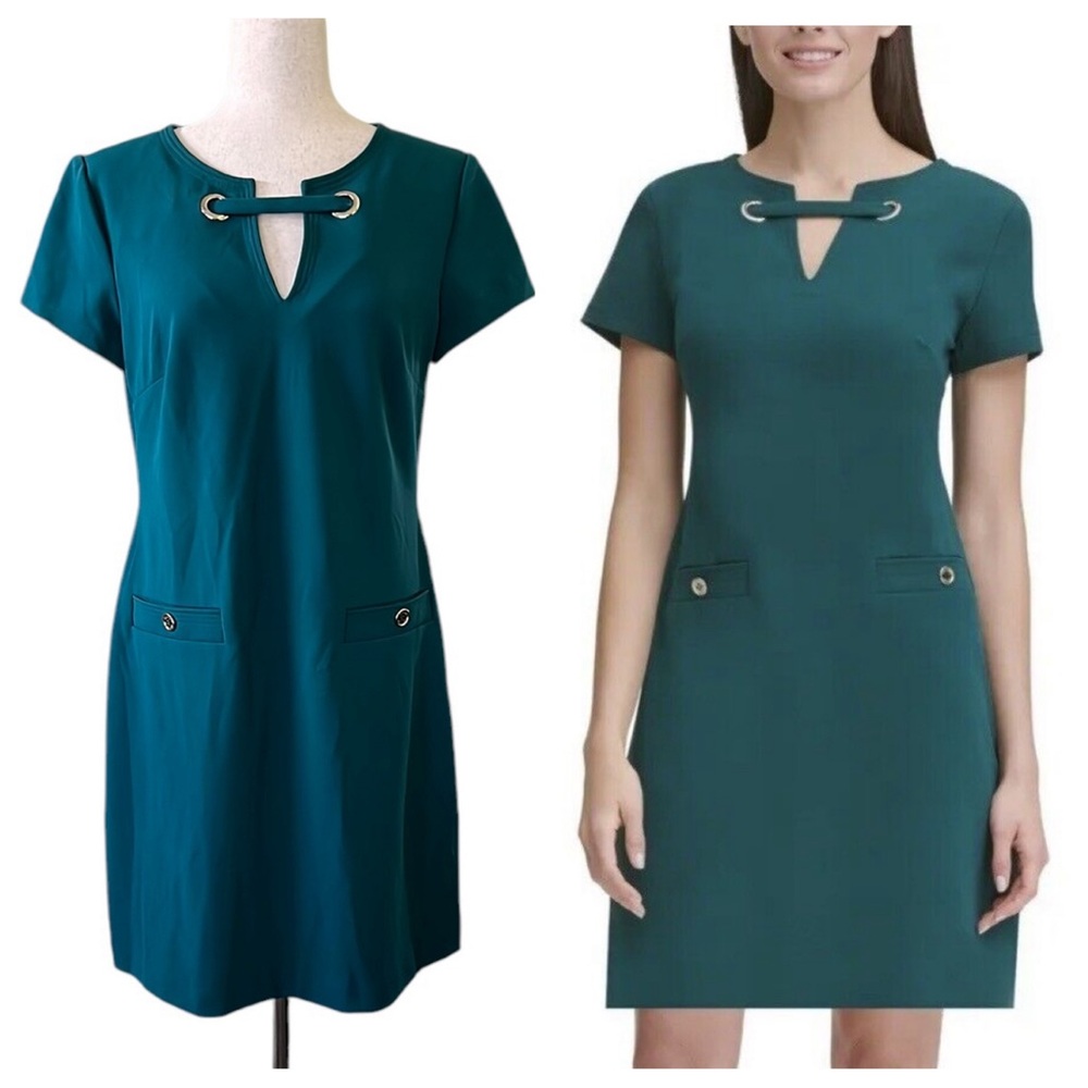 Tommy Hilfiger Women's Scuba Crepe Two Pocket Dress